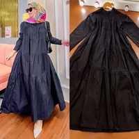 Women's Adults Solid Color Patchwork Abaya main image 5