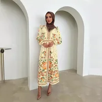Women's Adults Ditsy Floral 3D/Stereo Pattern Abaya main image 3