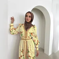 Women's Adults Ditsy Floral 3D/Stereo Pattern Abaya main image 4
