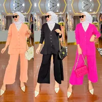 Women's Solid Color Leisure Suit Abaya main image 1