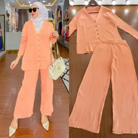 Women's Solid Color Leisure Suit Abaya main image 2