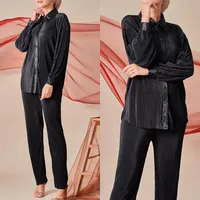 Women's Solid Color Leisure Suit Abaya main image 5