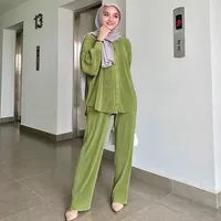 Women's Solid Color Leisure Suit Abaya sku image 3