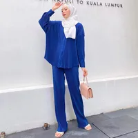Women's Solid Color Leisure Suit Abaya sku image 4