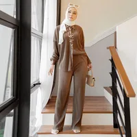 Women's Solid Color Leisure Suit Abaya sku image 6