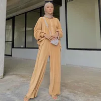 Women's Solid Color Leisure Suit Abaya sku image 7