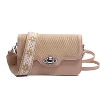 Women's Small Pu Leather Color Block Streetwear Square Magnetic Buckle Shoulder Bag sku image 3