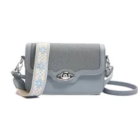 Women's Small Pu Leather Color Block Streetwear Square Magnetic Buckle Shoulder Bag sku image 4