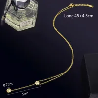 Lady Sexy Shiny Letter Gem Alloy Titanium Steel Inlay Zircon 18K Gold Plated Unisex Y-Necklace main image 2
