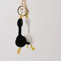 New Wool Woven Swan Pendant Lying Flat Goose Hand-crocheted Keychain Creative Hand-made Finished Product main image 3