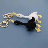 New Wool Woven Swan Pendant Lying Flat Goose Hand-crocheted Keychain Creative Hand-made Finished Product main image 4