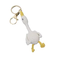 New Wool Woven Swan Pendant Lying Flat Goose Hand-crocheted Keychain Creative Hand-made Finished Product main image 5