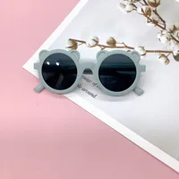 Retro Bear Matte UV400 Kids Sunglasses Unisex Children's Fashionable Sun Protection Glasses Non-Polarized Party Outing Fishing main image 4