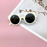 Retro Bear Matte UV400 Kids Sunglasses Unisex Children's Fashionable Sun Protection Glasses Non-Polarized Party Outing Fishing sku image 6