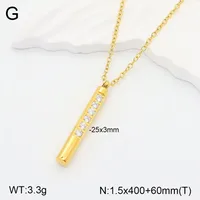 Classic Style Heart Shape 304 Stainless Steel Layered Rhinestones Zircon 18K Gold Plated Women's Three Layer Necklace main image 3