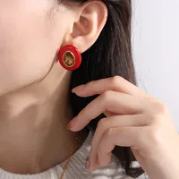 1 Pair Cute Queen Bridal Round 304 Stainless Steel Ear Studs main image 4