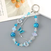 Artificial Crystal Alloy Heart Shape Butterfly Cute Modern Style Mobile Phone Chain Phone Cases sku image 2