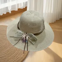 Women's Vacation Simple Style Solid Color Big Eaves Straw Hat sku image 37