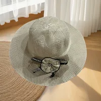 Women's Vacation Simple Style Solid Color Big Eaves Straw Hat sku image 39