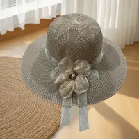 Women's Vacation Simple Style Solid Color Big Eaves Straw Hat sku image 40