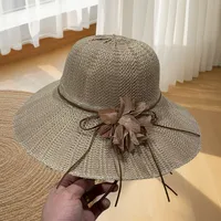 Women's Vacation Simple Style Solid Color Big Eaves Straw Hat sku image 36