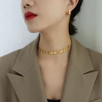 IG Style Commute Geometric Titanium Steel Plating Women's Choker main image 1