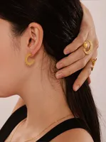 1 Pair Vacation Classic Style Sun Plating 304 Stainless Steel 18K Gold Plated Earrings main image 6