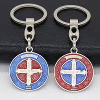 Retro Cross Zinc Alloy Enamel Bag Pendant Keychain main image 1