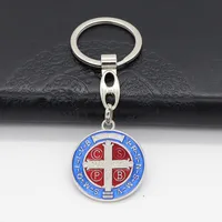 Retro Cross Zinc Alloy Enamel Bag Pendant Keychain main image 4