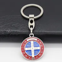 Retro Cross Zinc Alloy Enamel Bag Pendant Keychain sku image 1