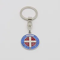 Retro Cross Zinc Alloy Enamel Bag Pendant Keychain sku image 2