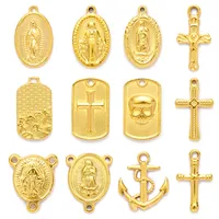 Retro Human Cross Titanium Steel Plating DIY Ornament Accessories main image 1