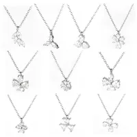 Simple Style Classic Style Geometric Letter Flower 304 Stainless Steel Women's Pendant Necklace main image 3