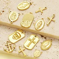 Retro Human Cross Titanium Steel Plating DIY Ornament Accessories main image 2