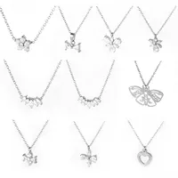 Simple Style Classic Style Geometric Letter Flower 304 Stainless Steel Women's Pendant Necklace main image 4