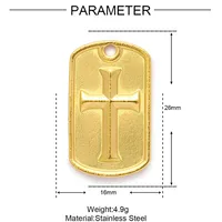 Retro Human Cross Titanium Steel Plating DIY Ornament Accessories sku image 2