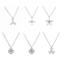 Simple Style Classic Style Geometric Letter Flower 304 Stainless Steel Women's Pendant Necklace main image 6