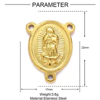 Retro Human Cross Titanium Steel Plating DIY Ornament Accessories sku image 8