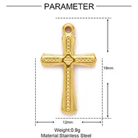 Retro Human Cross Titanium Steel Plating DIY Ornament Accessories sku image 10