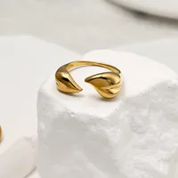 Simple Style Solid Color 304 Stainless Steel 18K Gold Plated Men's Rings main image 6