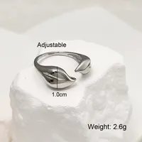 Simple Style Solid Color 304 Stainless Steel 18K Gold Plated Men's Rings main image 2