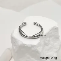 Simple Style Solid Color 304 Stainless Steel 18K Gold Plated Men's Rings sku image 2