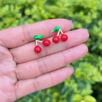 1 Pair Simple Style Classic Style Cherry Copper Ear Studs main image 3