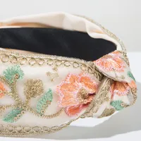 Women's Princess Embroidery Sweet Flower Cloth Hair Band main image 4
