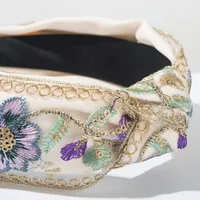 Women's Princess Embroidery Sweet Flower Cloth Hair Band main image 6