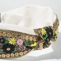 Women's Embroidery Vintage Style Flower Cloth Embroidery Hair Band main image 4