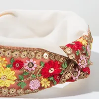 Women's Embroidery Vintage Style Flower Cloth Embroidery Hair Band main image 5