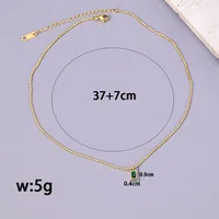 Simple Style Classic Style Solid Color 304 Stainless Steel 18K Gold Plated Women's Pendant Necklace main image 2