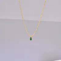Simple Style Classic Style Solid Color 304 Stainless Steel 18K Gold Plated Women's Pendant Necklace main image 3