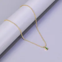 Simple Style Classic Style Solid Color 304 Stainless Steel 18K Gold Plated Women's Pendant Necklace sku image 1